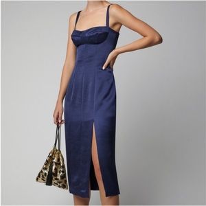 Beautiful navy silk Alexis dress